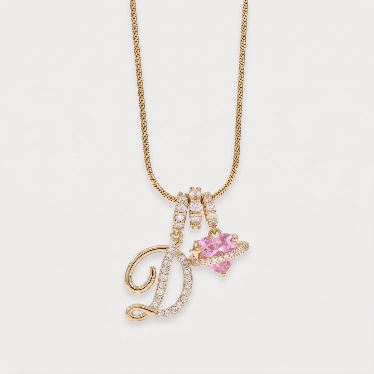 Letter D · gold