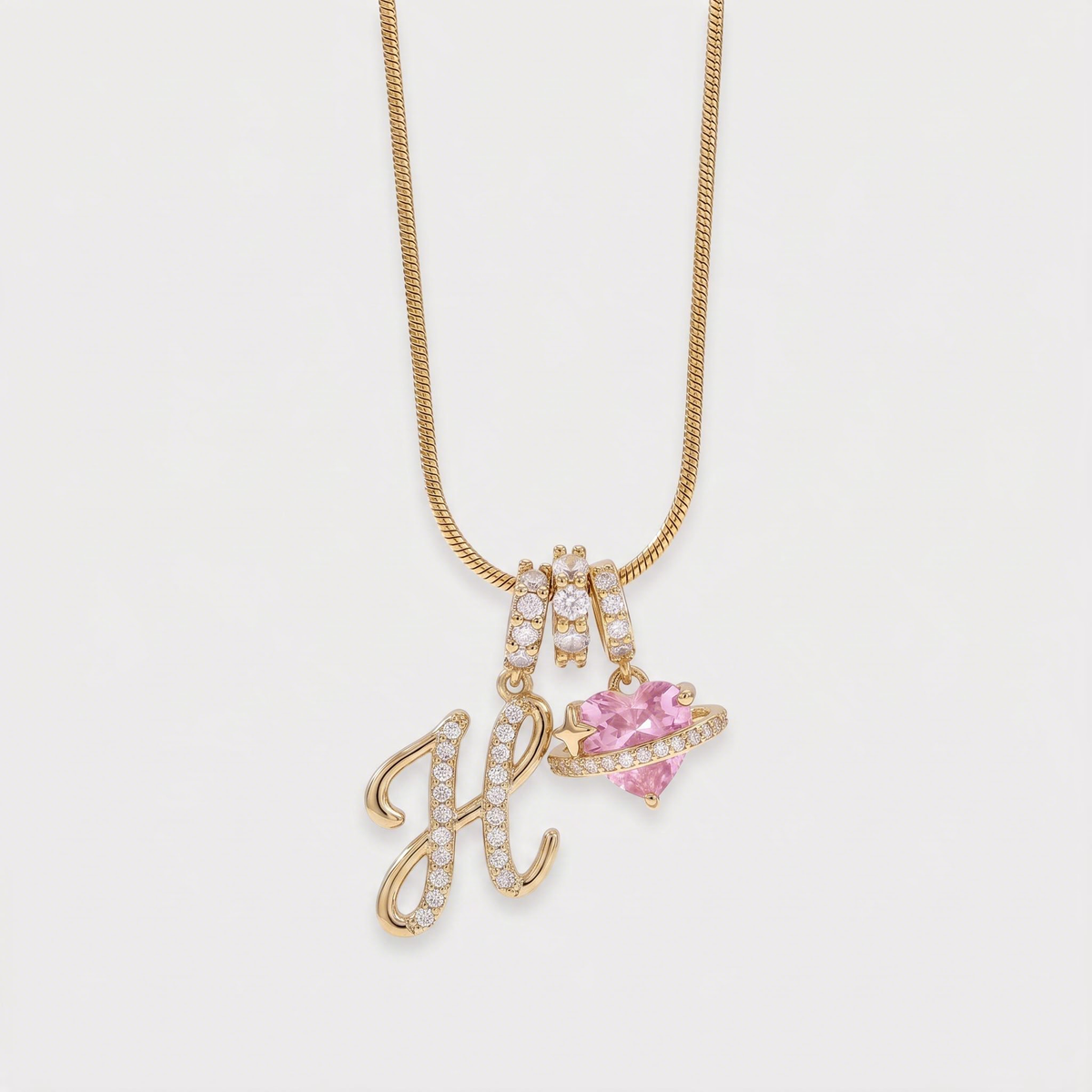 Letter H · gold