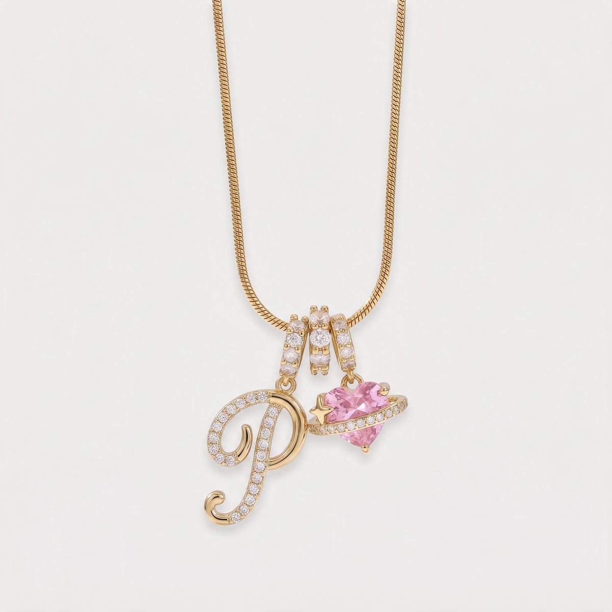Letter P · gold