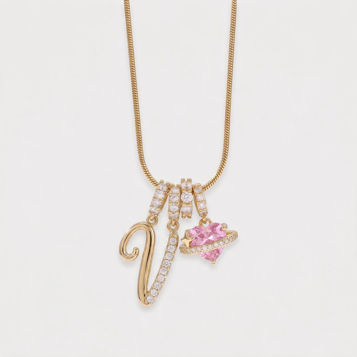 Letter V · gold