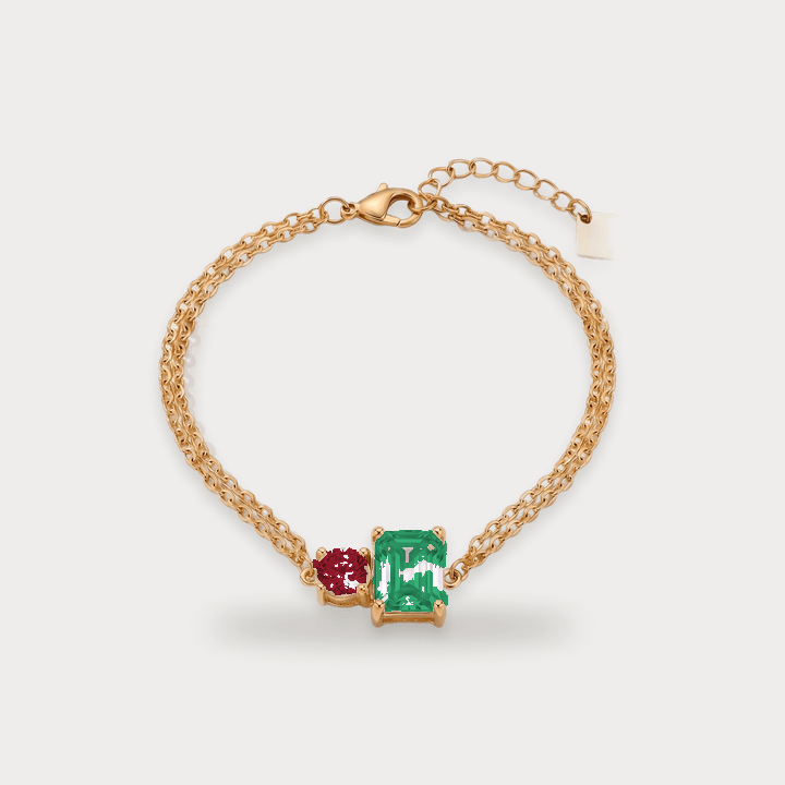 Two-Stone Birthstone Bracelet