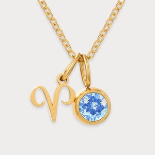 Zodiac Birthstone Necklace