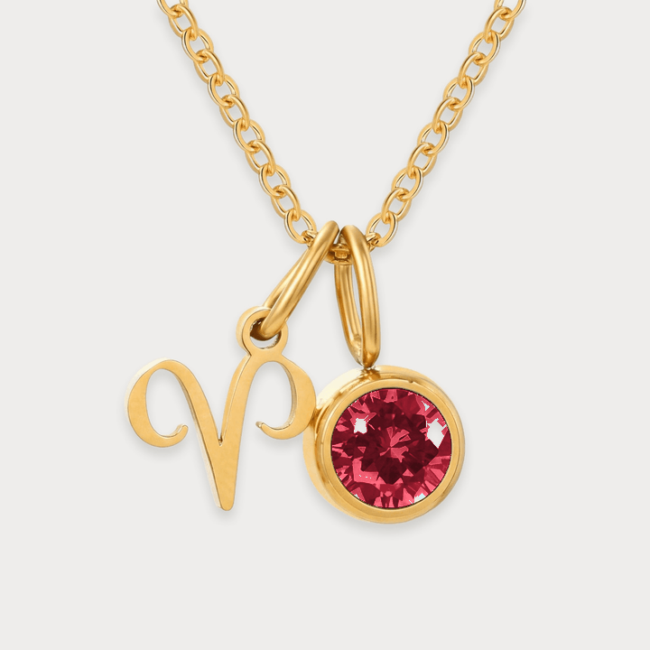 Zodiac Birthstone Necklace